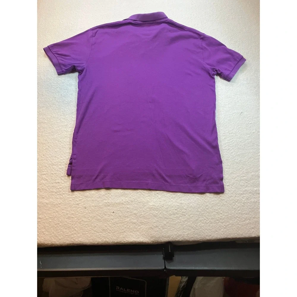 Polo Ralph Lauren Mens Purple Short Sleeve Polo Shirt Size Medium